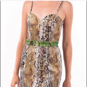 NAVEN Animal Print Heart Shaped Dress Size Medium